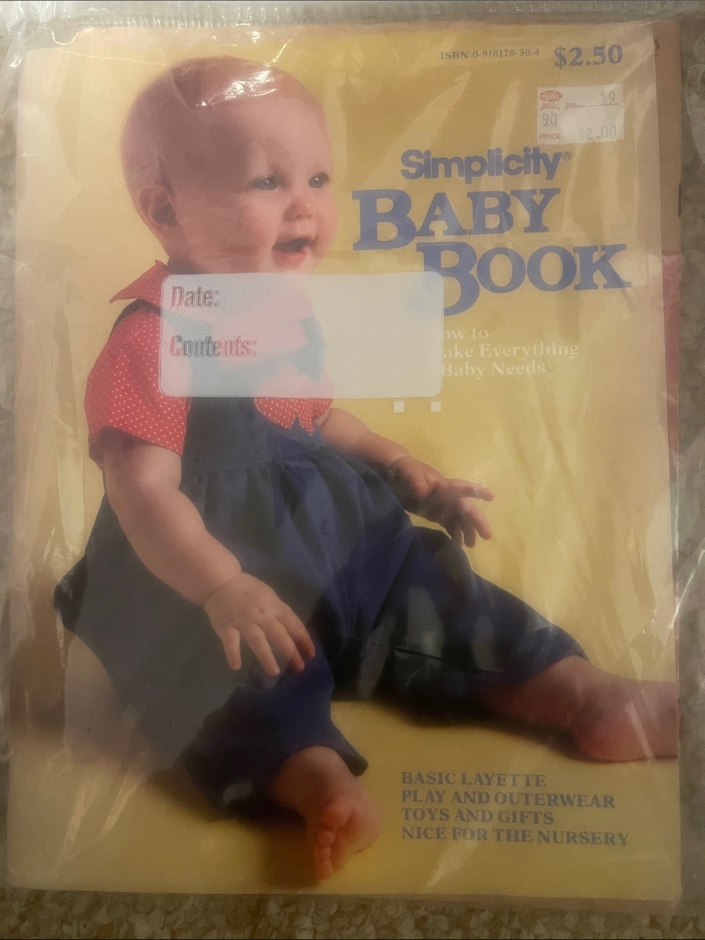 Simplicity Baby Book - Yellow, Blue, Red Cover